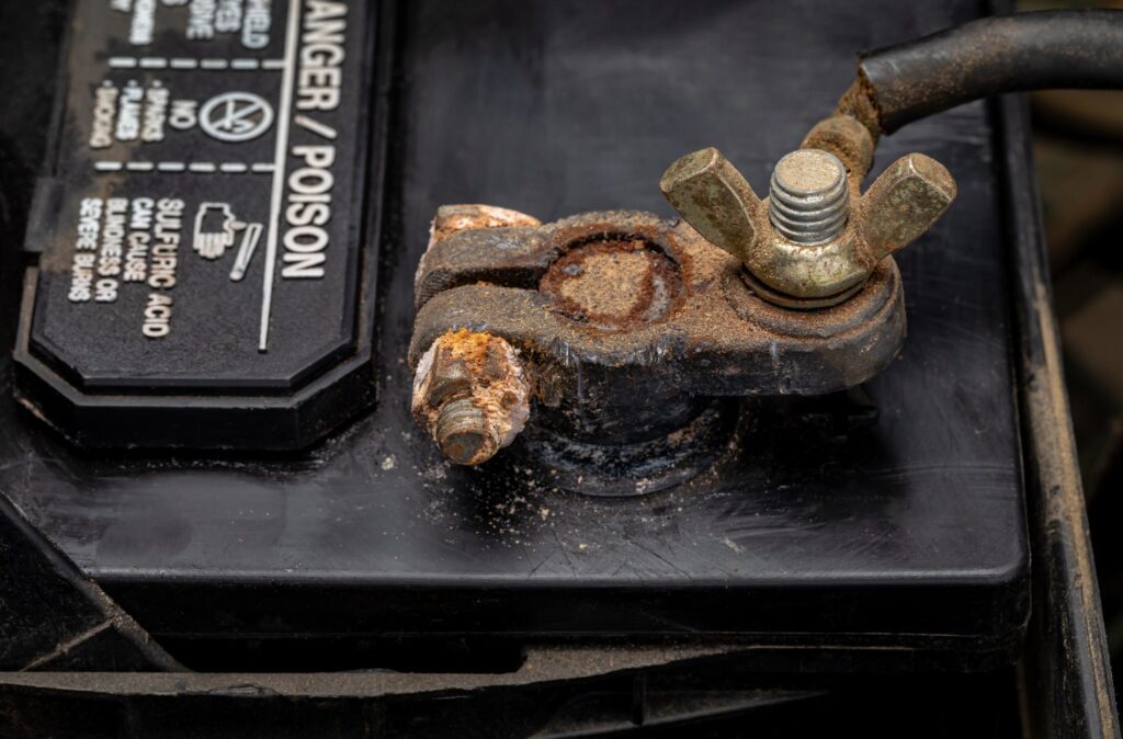 corroded battery terminal